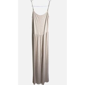 Antistar Womens Oatmeal Heather Spaghetti Strap Wide Leg Jumpsuit AM0296 S